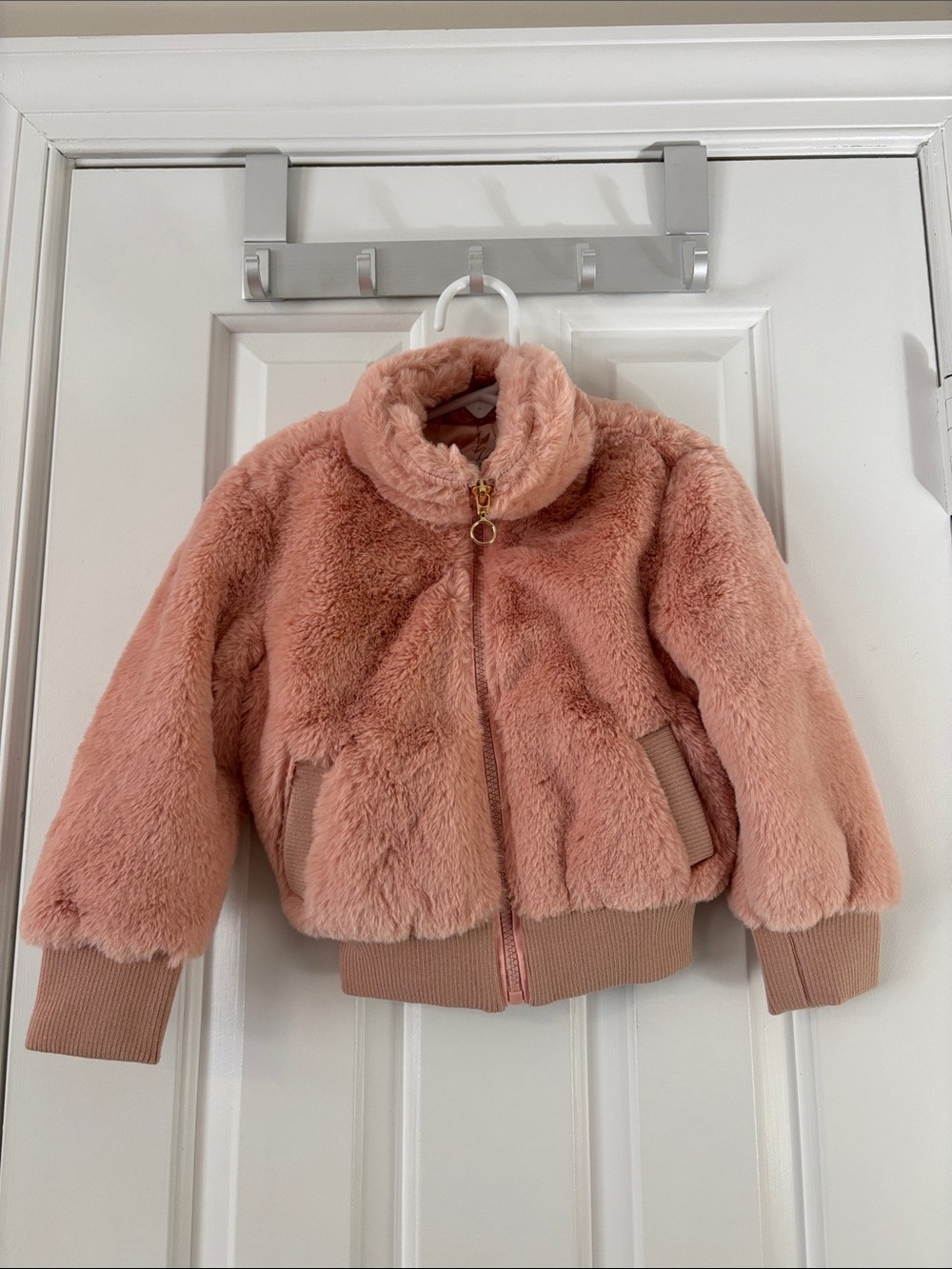 Urban Republic Dusty Pink Faux-Fur Puffer Jacket